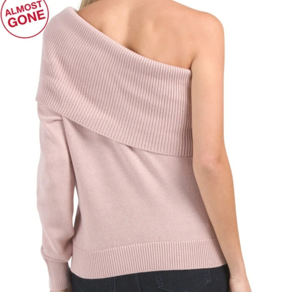 525 AMERICA Cotton One Shoulder Sweater - Picture 2 of 2